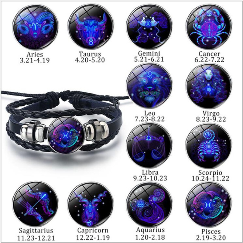 Zodiac Constellation Braided Bracelet for Men, Women, and Kids - Stylish Design