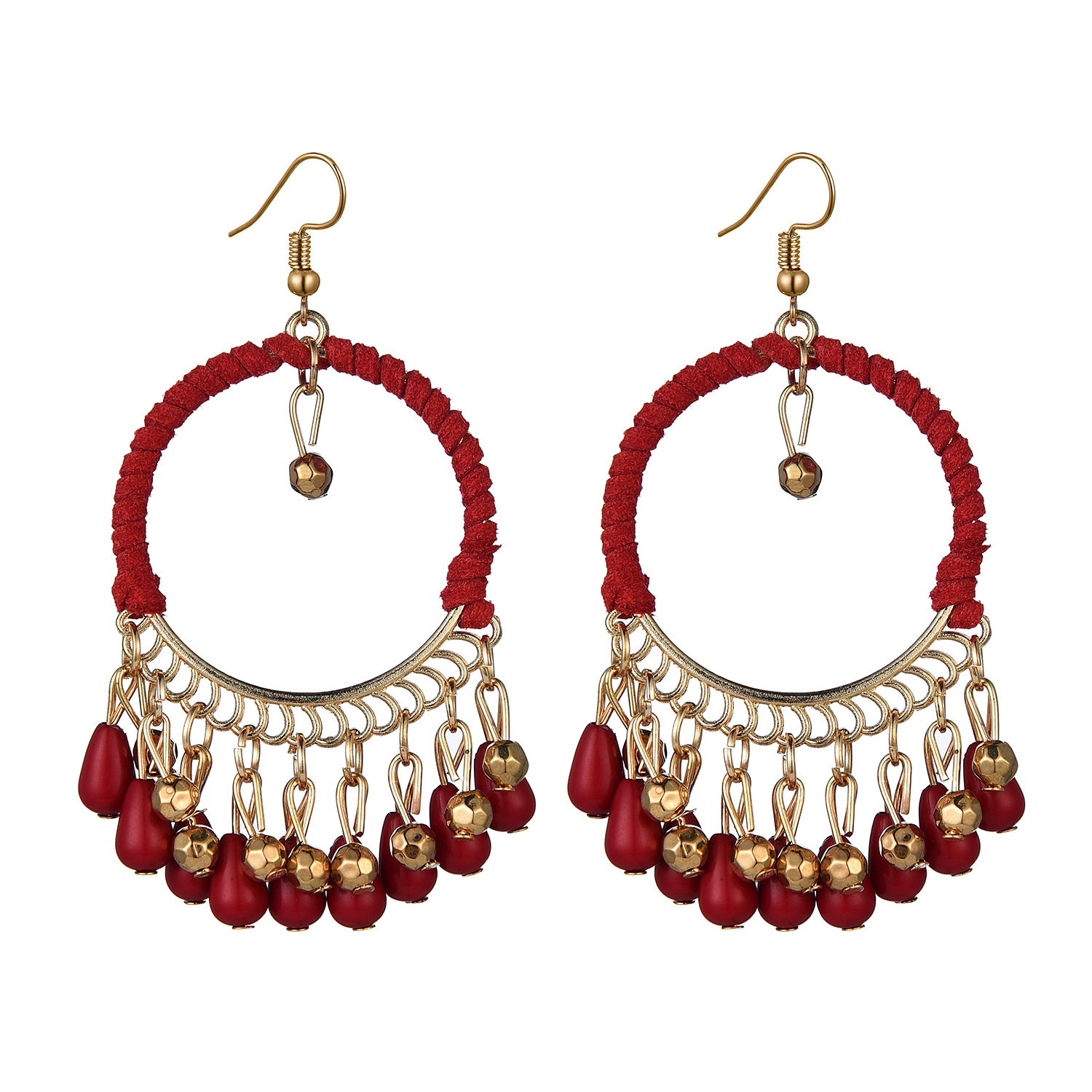 European and American National Style Hand-woven Earrings for Timeless Elegance - Image 3