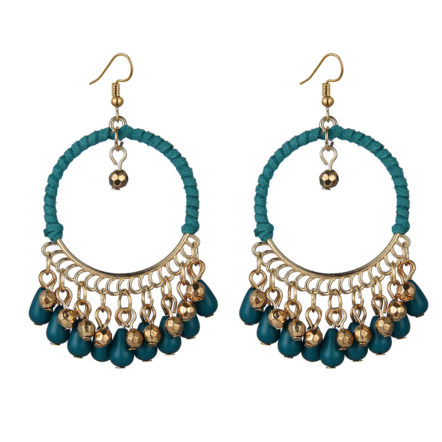 European and American National Style Hand-woven Earrings for Timeless Elegance - Image 4