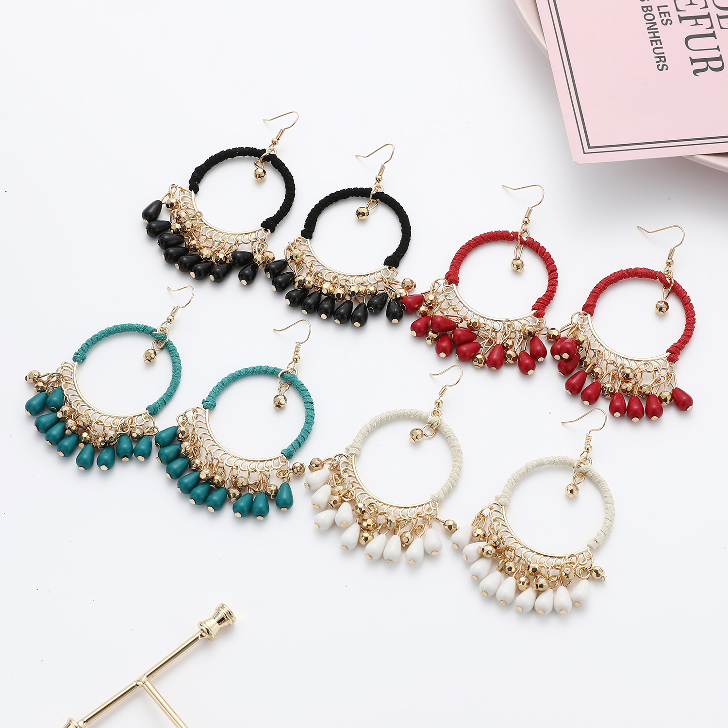 European and American National Style Hand-woven Earrings for Timeless Elegance - Image 8