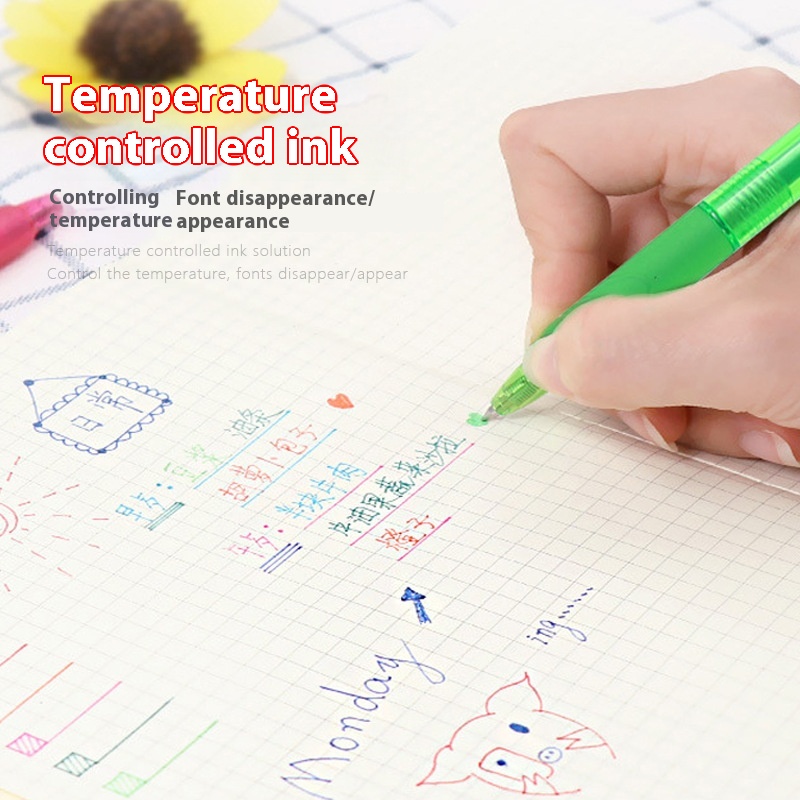 Thermal Erasable Gel Pen - Color Push-Type Erasable Writing Tool - Image 8