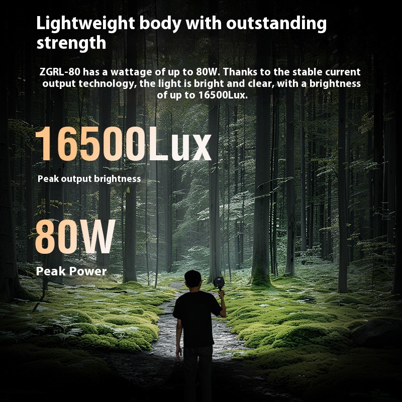 80W Handheld COB High Power External Fill Light for Stunning Illumination - Image 2