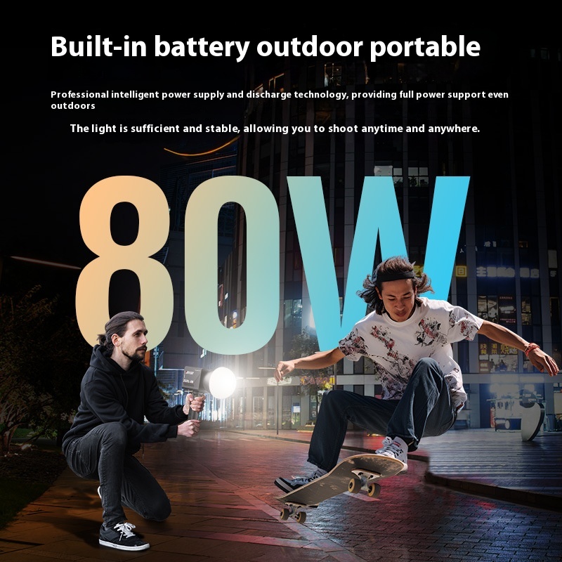 80W Handheld COB High Power External Fill Light for Stunning Illumination - Image 3