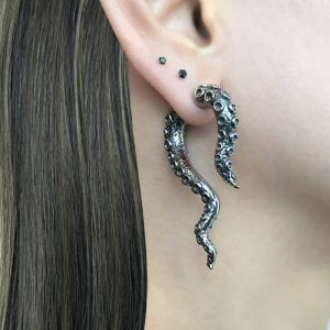 Vintage Punk Jewelry Earrings with Octopus Tentacle Design