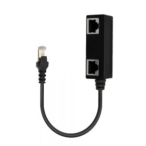 Ethernet Cable Adapter Splitter RJ45 - One to Three Extension Cord for Networking