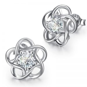 Sterling Silver Women's Flower Stud Earrings - Elegant Jewelry for Every Occasion