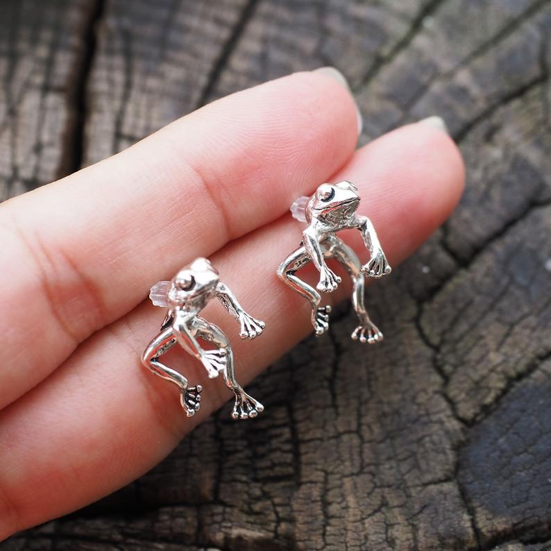 Adorable Frog Earrings - Fun Animal Studs for Women & Girls | Perfect Jewelry Gift - Image 3