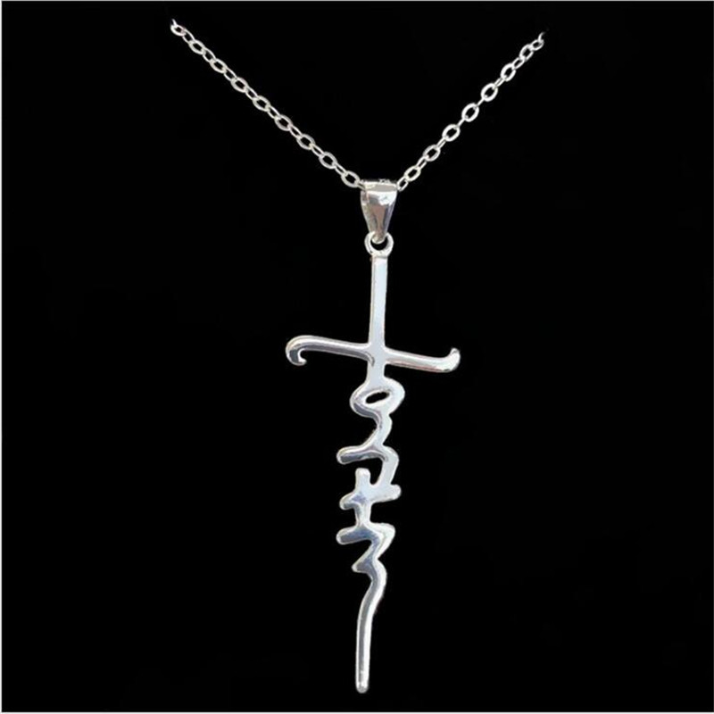 Jesus Cross English Letter Faith Necklace - Stylish Clavicle Chain - Image 11