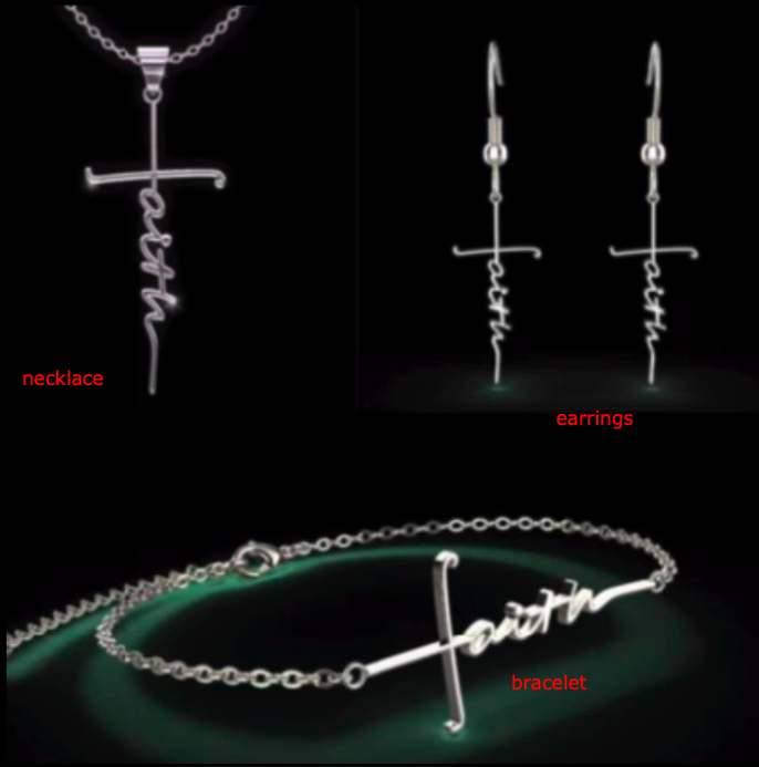 Jesus Cross English Letter Faith Necklace - Stylish Clavicle Chain - Image 12