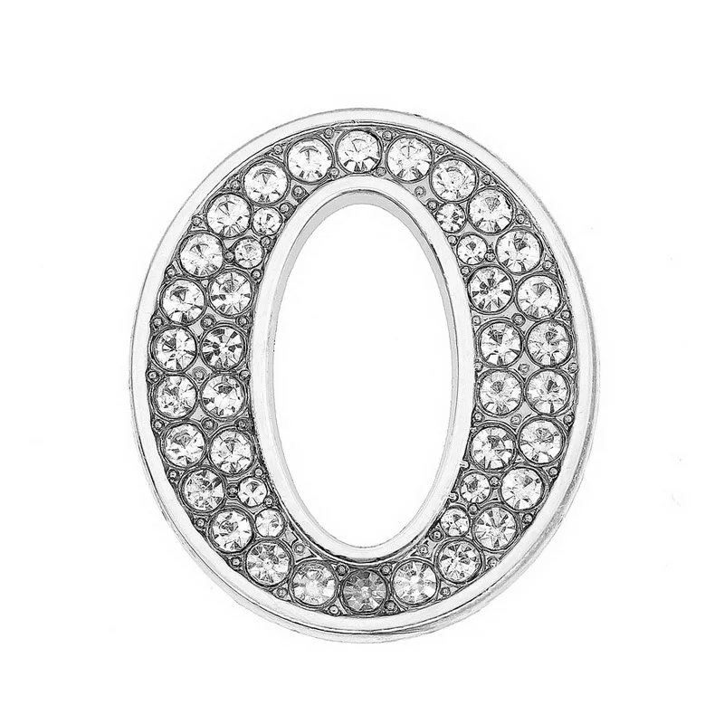 30mm Chrome Color White Diamond Letters Pet Collar Accessories with Scattered Beads - Image 8