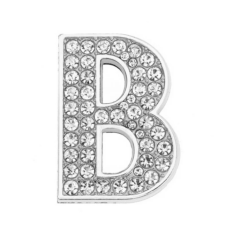 30mm Chrome Color White Diamond Letters Pet Collar Accessories with Scattered Beads - Image 21