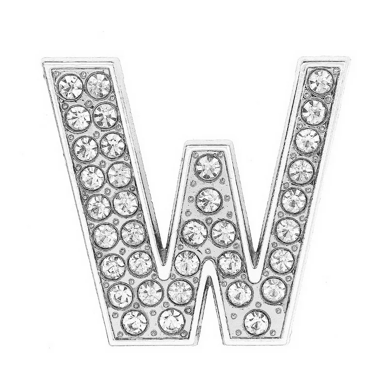 30mm Chrome Color White Diamond Letters Pet Collar Accessories with Scattered Beads - Image 23