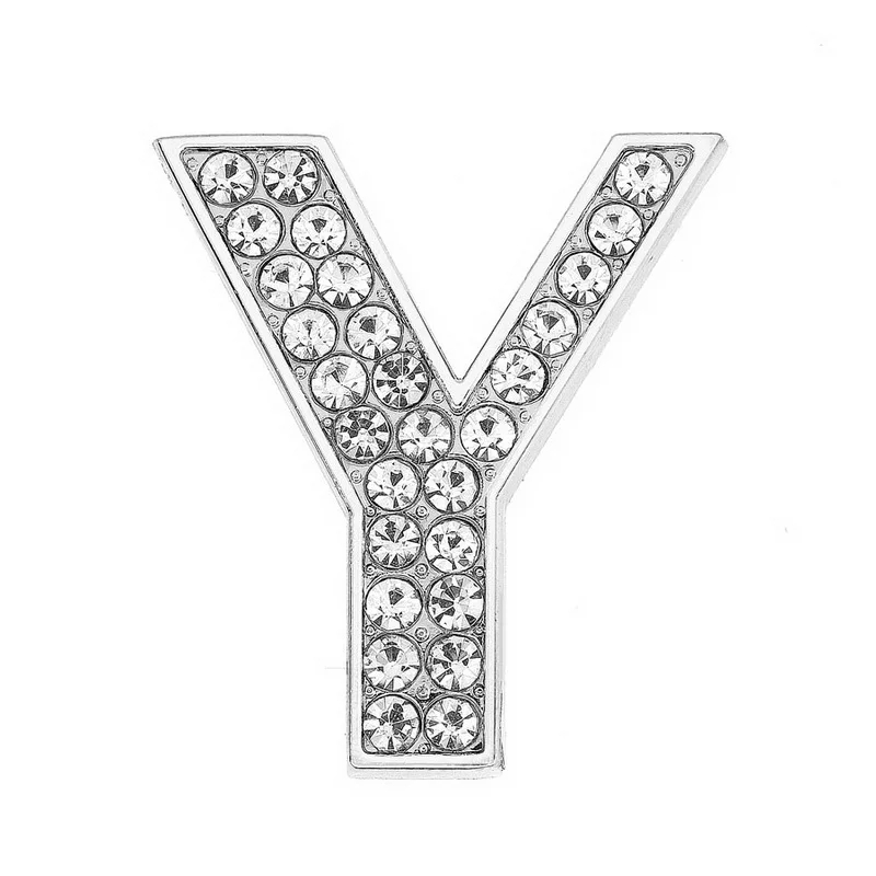 30mm Chrome Color White Diamond Letters Pet Collar Accessories with Scattered Beads - Image 25