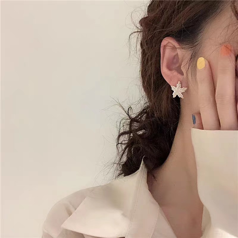 Sea Star Ear Studs for Women - Elegant and Delicate Earring Design - Image 3