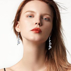 Stylish Spiral Ribbon Multi-Drop Teardrop Earrings for Fashion Lovers