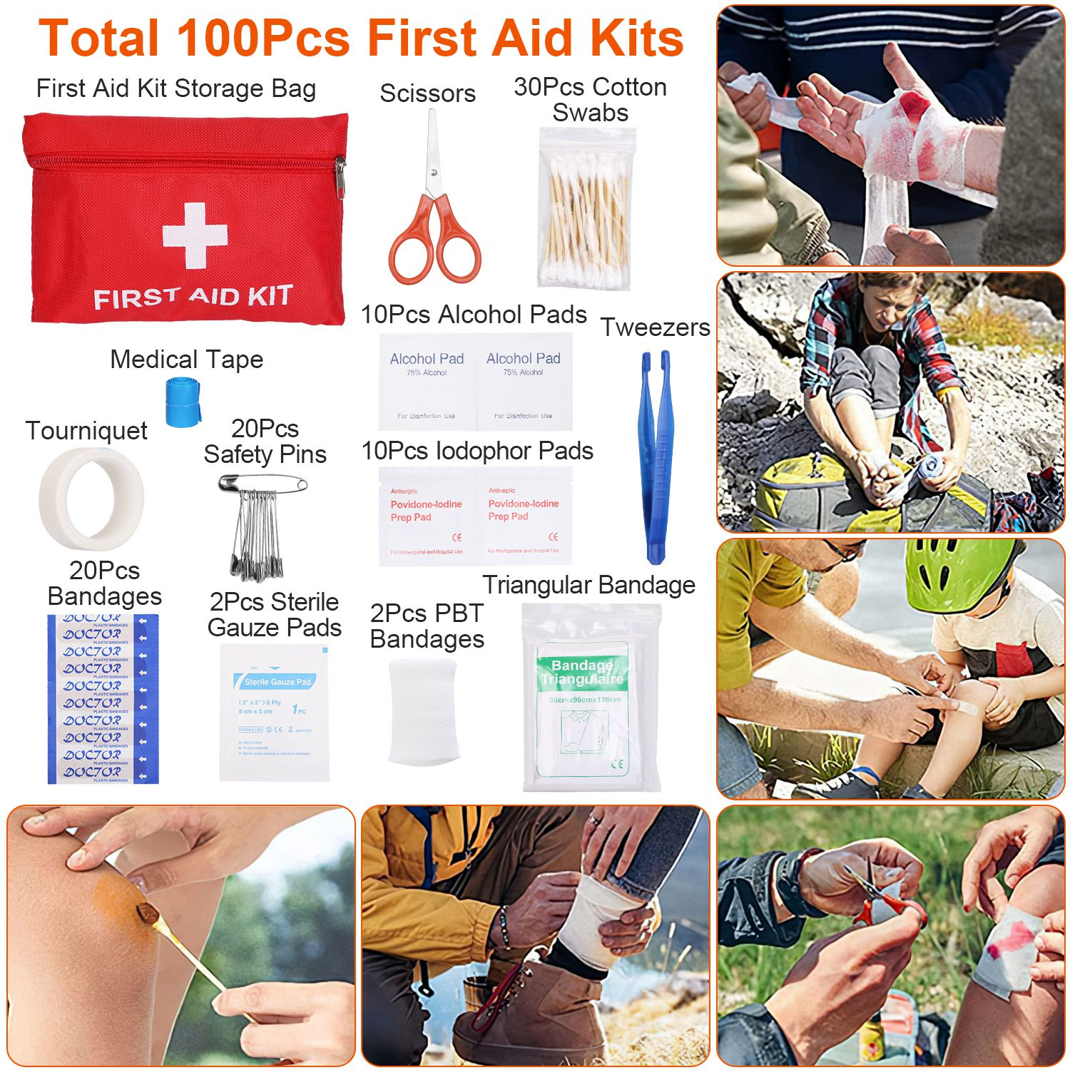 125 In 1 Survival Kit - Essential Professional Gear & First Aid Supplies for Tactical Hiking, Camping, Hunting, and Emergency Situations - Weekend Shipping Not Available - Image 5