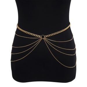 Stylish Metal Geometric Waist Chain - Elevate Your Fashion Statement