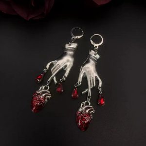 Elegant Vintage Water Drop Ruby Tassel Earrings for Timeless Style