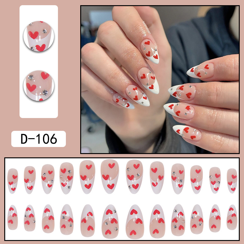 French Water Drop Manicure with Rhinestones for Stunning Nails - Image 5