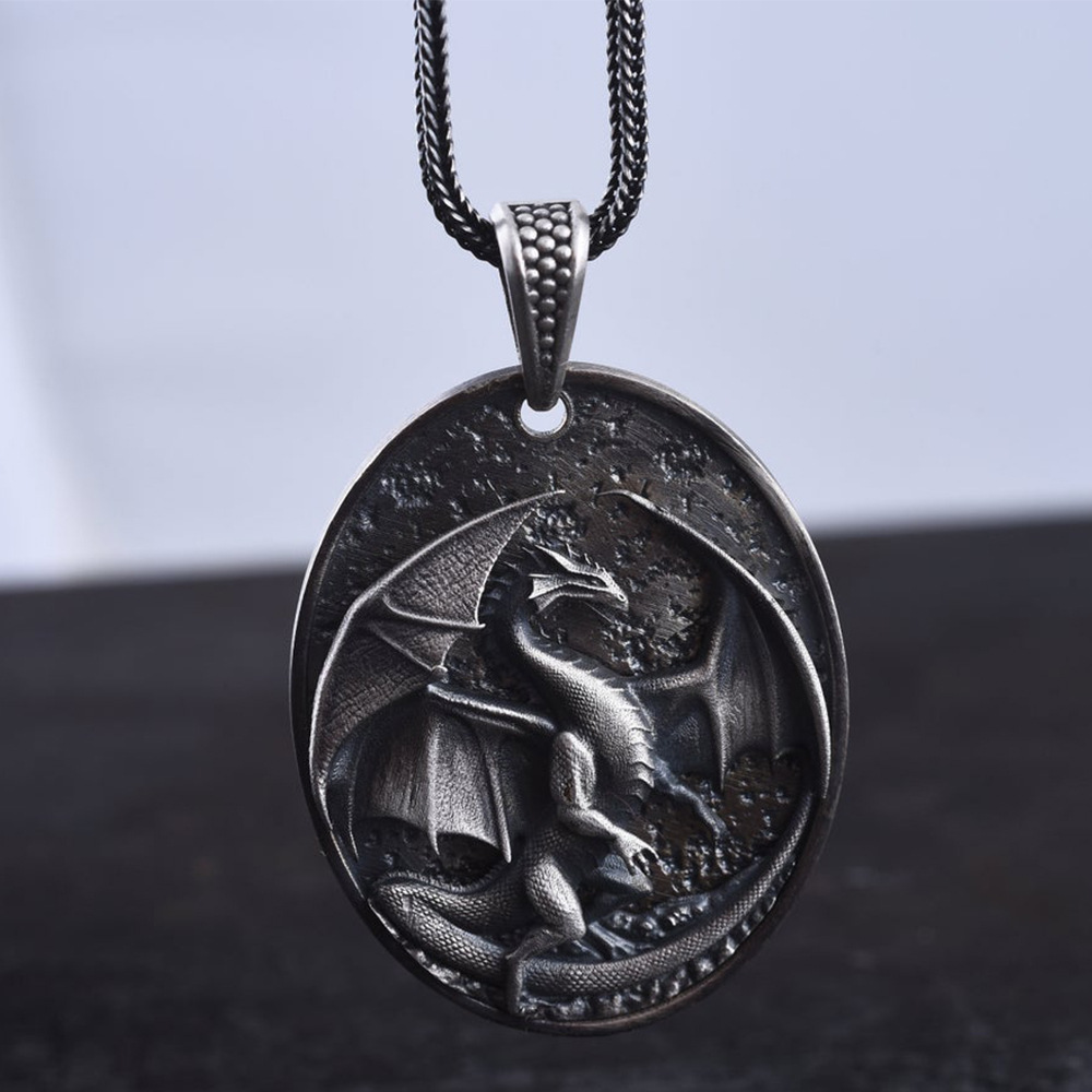 Men's Western Dragon Hip Hop Pendant Necklace - Unique Animal Jewelry - Image 4