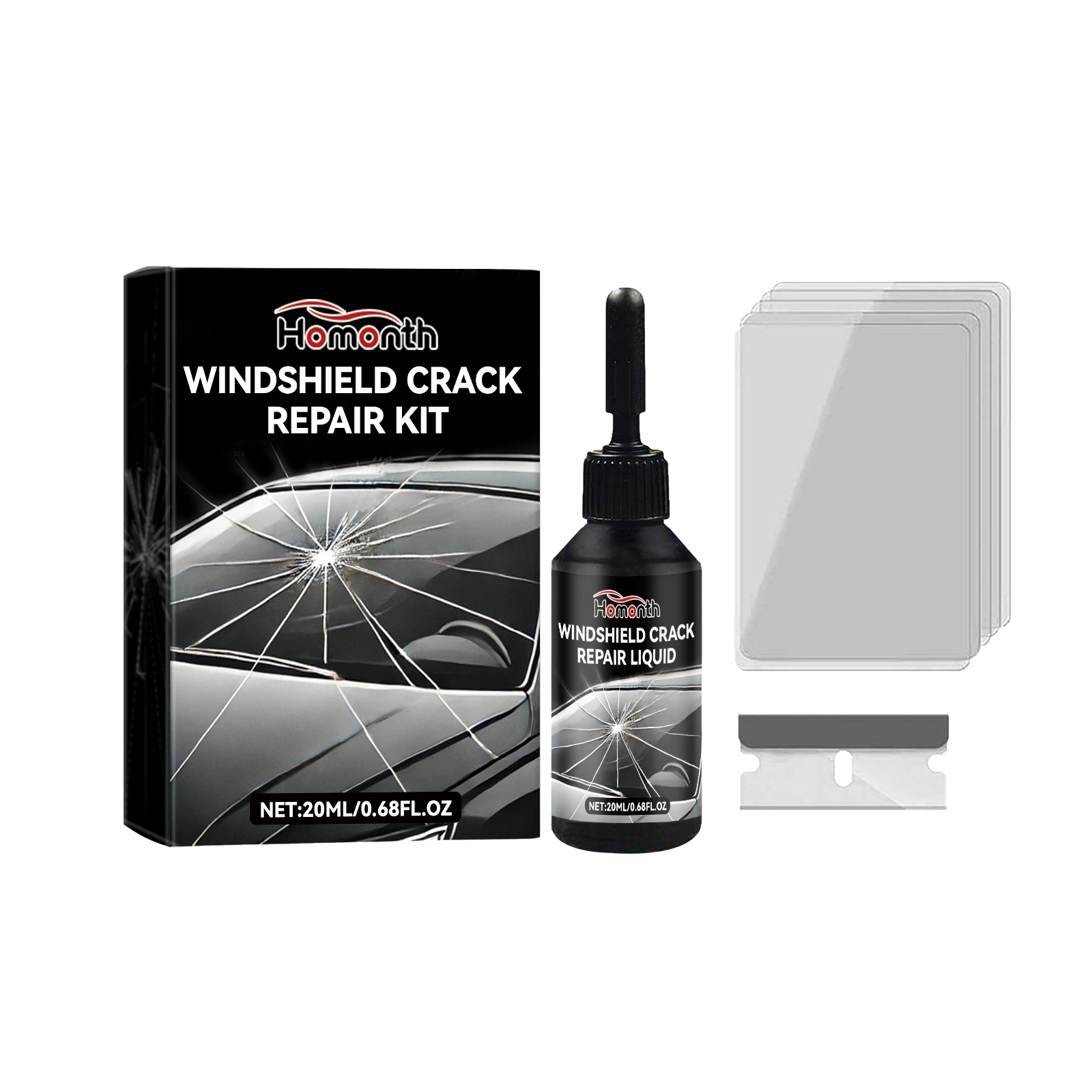 Ultimate Windshield Crack Repair Kit - Fast & Effective Solution for Auto Glass Damage