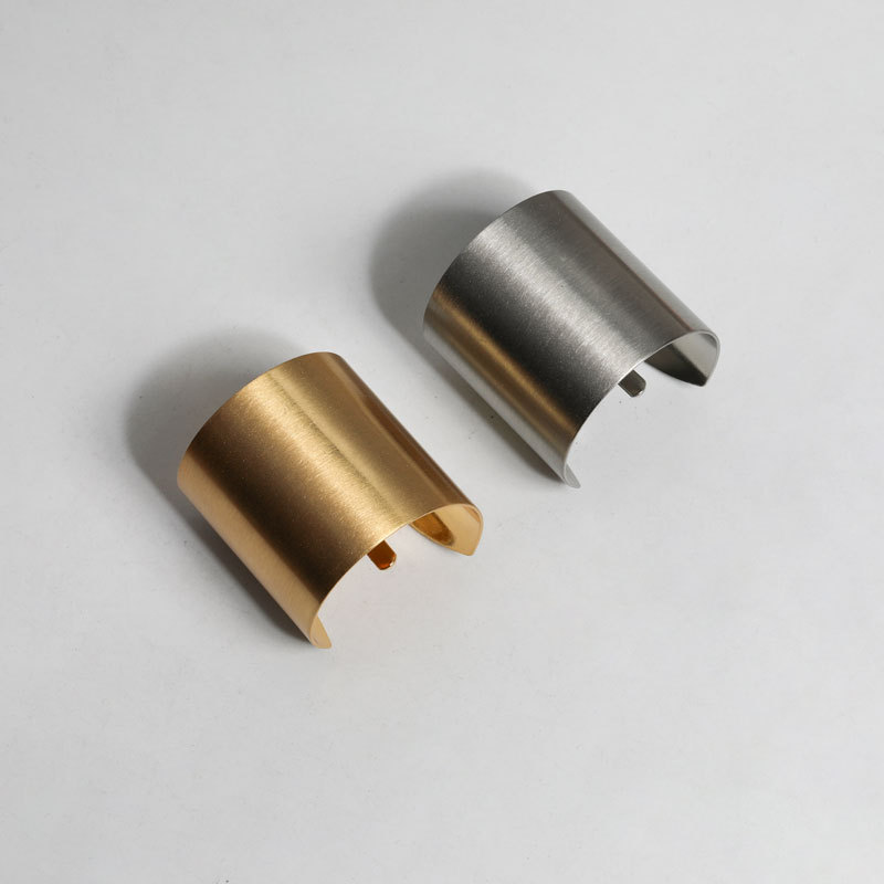 Japanese Metallic Brushed Hair Clip Ornament - Elegant Hair Hook Accessory