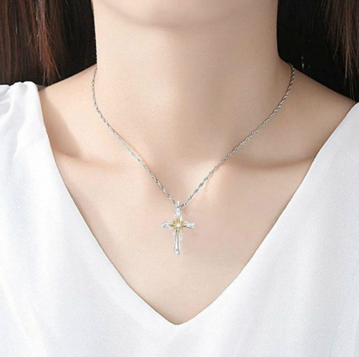 Octagonal Star Cross Alloy Pendant - Unique Jewelry for Every Occasion - Image 2