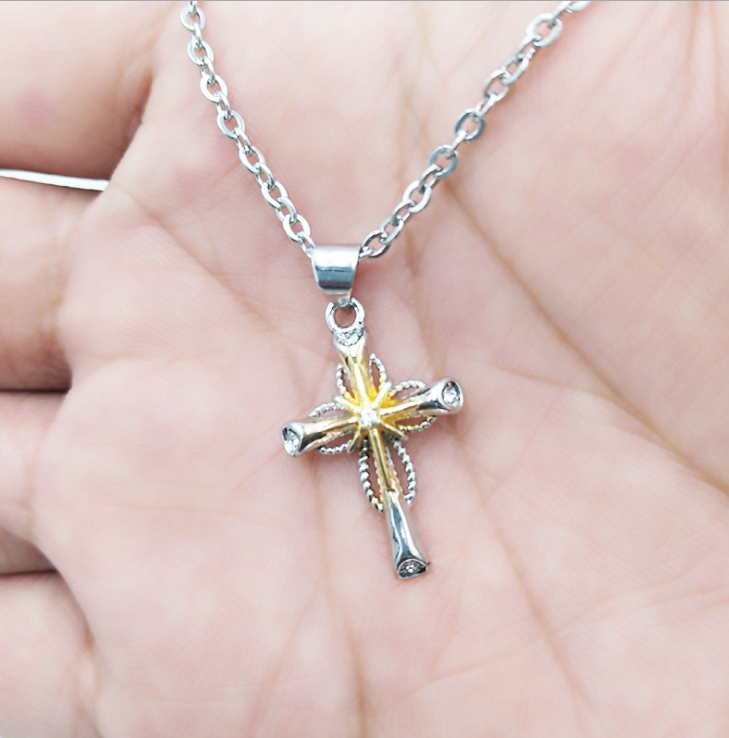 Octagonal Star Cross Alloy Pendant - Unique Jewelry for Every Occasion - Image 3