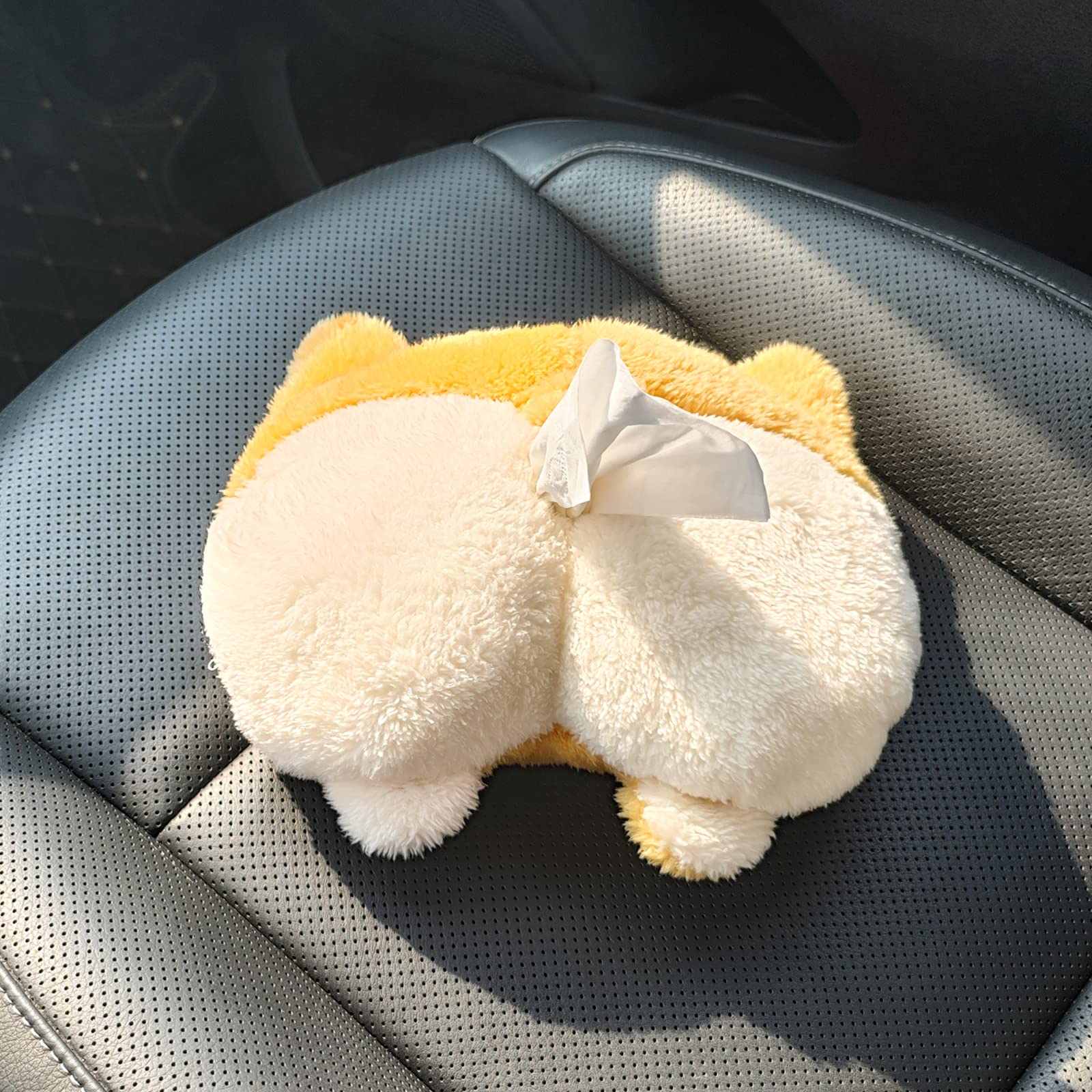 Soft Adorable Corgi Butt Tissue Box Cover - Creative Storage Pouch for Car & Home - Image 2