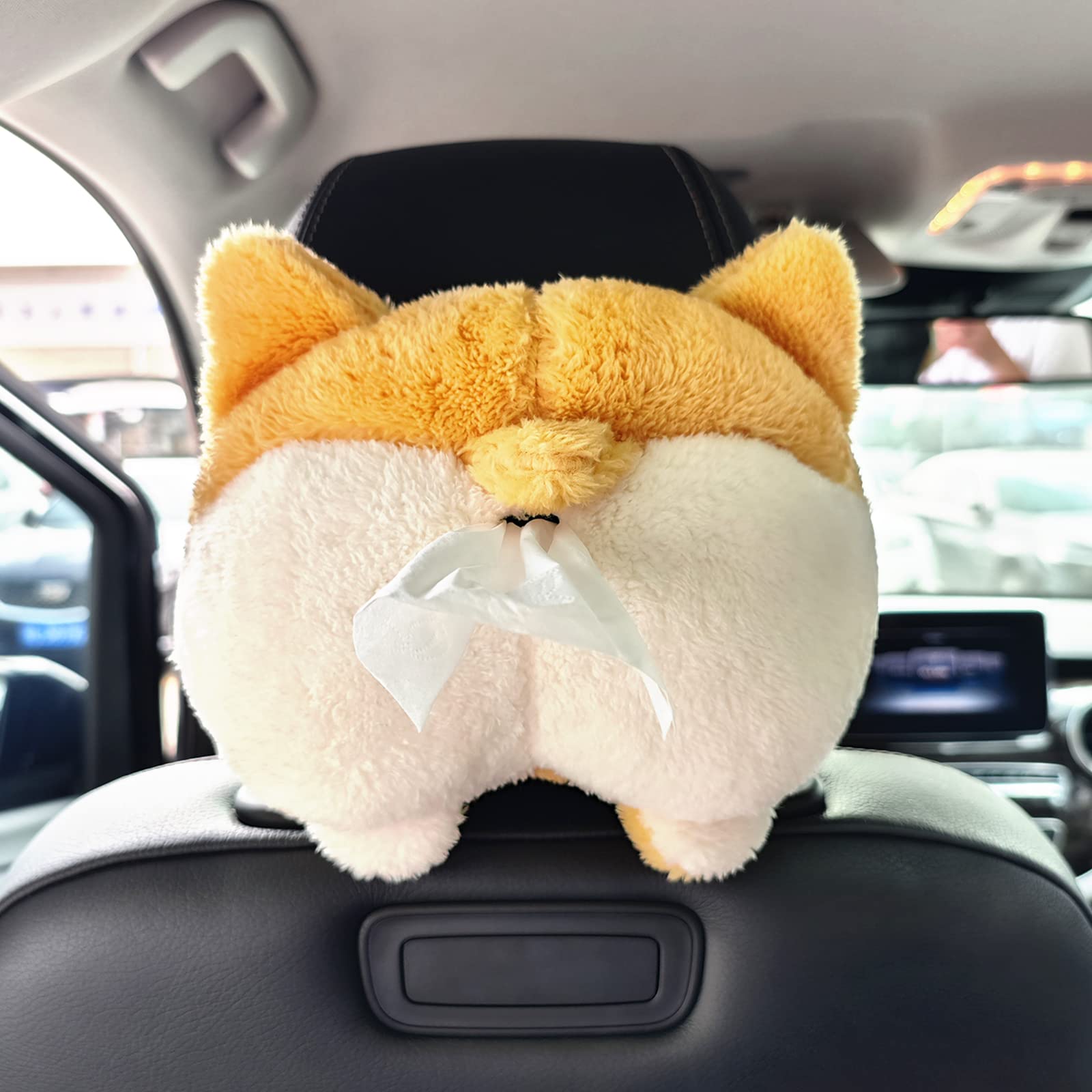 Soft Adorable Corgi Butt Tissue Box Cover - Creative Storage Pouch for Car & Home - Image 5