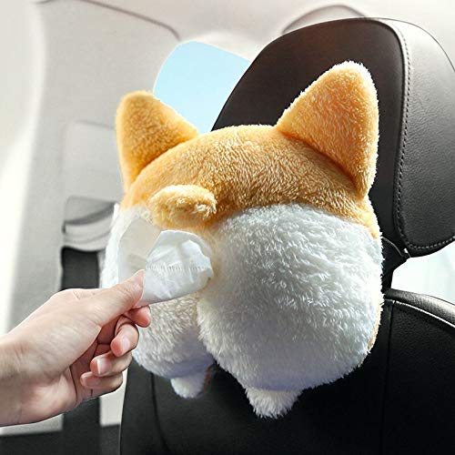 Soft Adorable Corgi Butt Tissue Box Cover - Creative Storage Pouch for Car & Home - Image 7