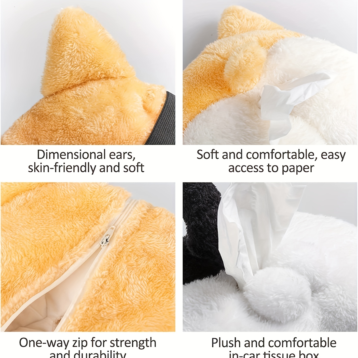 Soft Adorable Corgi Butt Tissue Box Cover - Creative Storage Pouch for Car & Home - Image 13