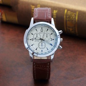 Stylish Blue Glass Belt Men's Quartz Watch - Trendy Timepiece for Men