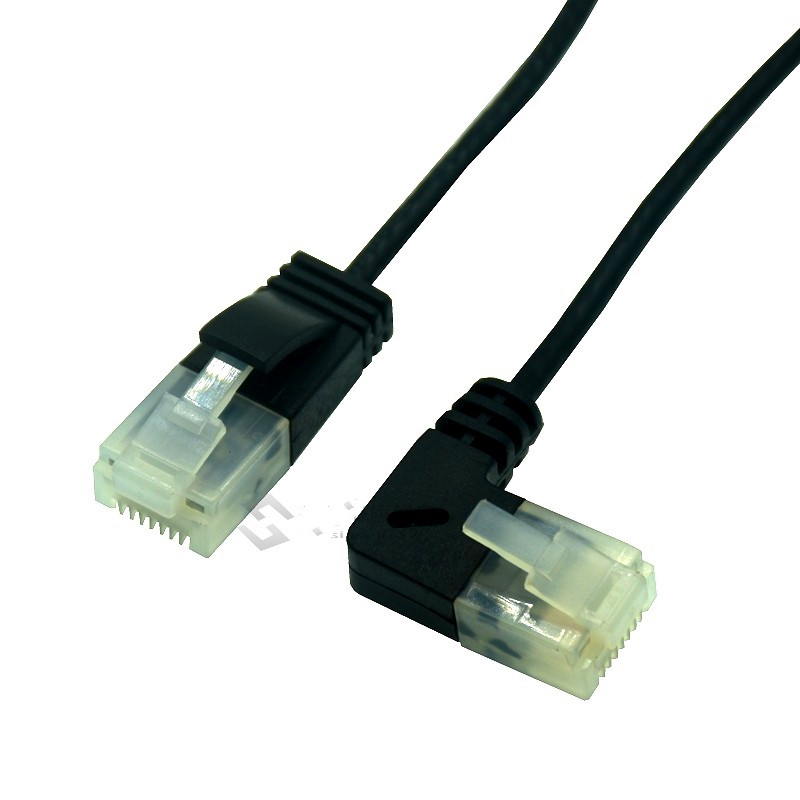 Superfine Ultra Slim Cat6 Ethernet Cable RJ45 Right Angle Connector TP - Image 2