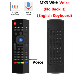 MX3 MX3-L Backlit Air Mouse T3 Smart Voice Remote Control - 2.4G RF Wireless Keyboard for X96 mini, KM9, A95X, H96 MAX Android TV Box