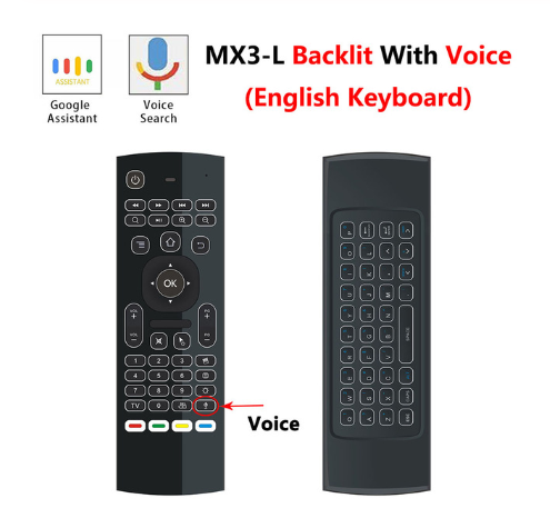 MX3 MX3-L Backlit Air Mouse T3 Smart Voice Remote Control - 2.4G RF Wireless Keyboard for X96 mini, KM9, A95X, H96 MAX Android TV Box - Image 2