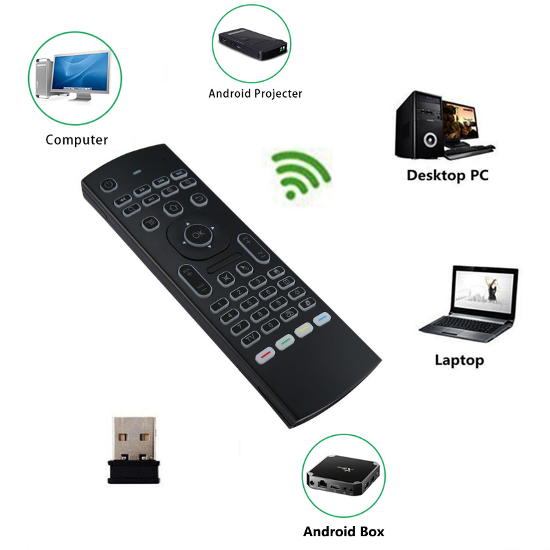 MX3 MX3-L Backlit Air Mouse T3 Smart Voice Remote Control - 2.4G RF Wireless Keyboard for X96 mini, KM9, A95X, H96 MAX Android TV Box - Image 6