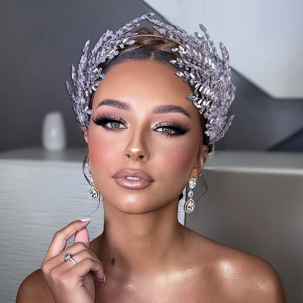 Rhinestone Headband for Wedding Dress Accessories | Elegant Hair Styling - Image 5