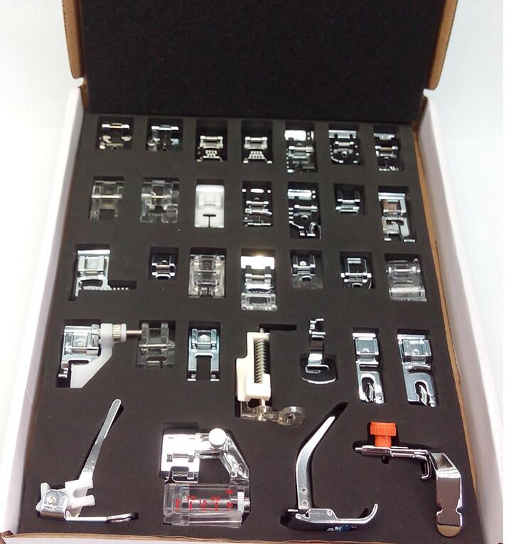 Comprehensive Sewing Accessories Hardcover Presser Foot Set for Household Sewing Machines - Image 2