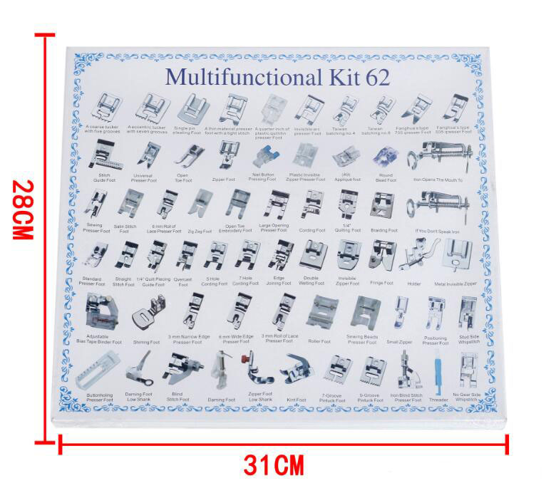 Comprehensive Sewing Accessories Hardcover Presser Foot Set for Household Sewing Machines - Image 8