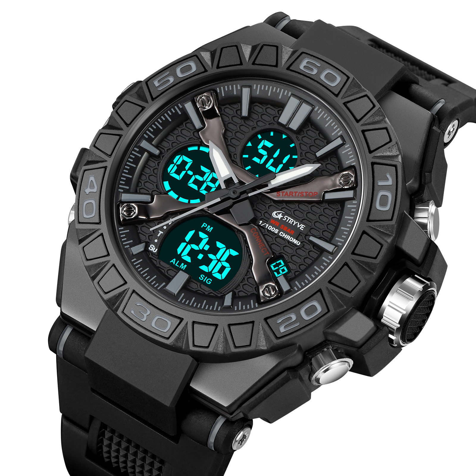 Vibrant Waterproof Luminous Electronic Sports Watch - Multifunctional Student Timepiece - Image 2