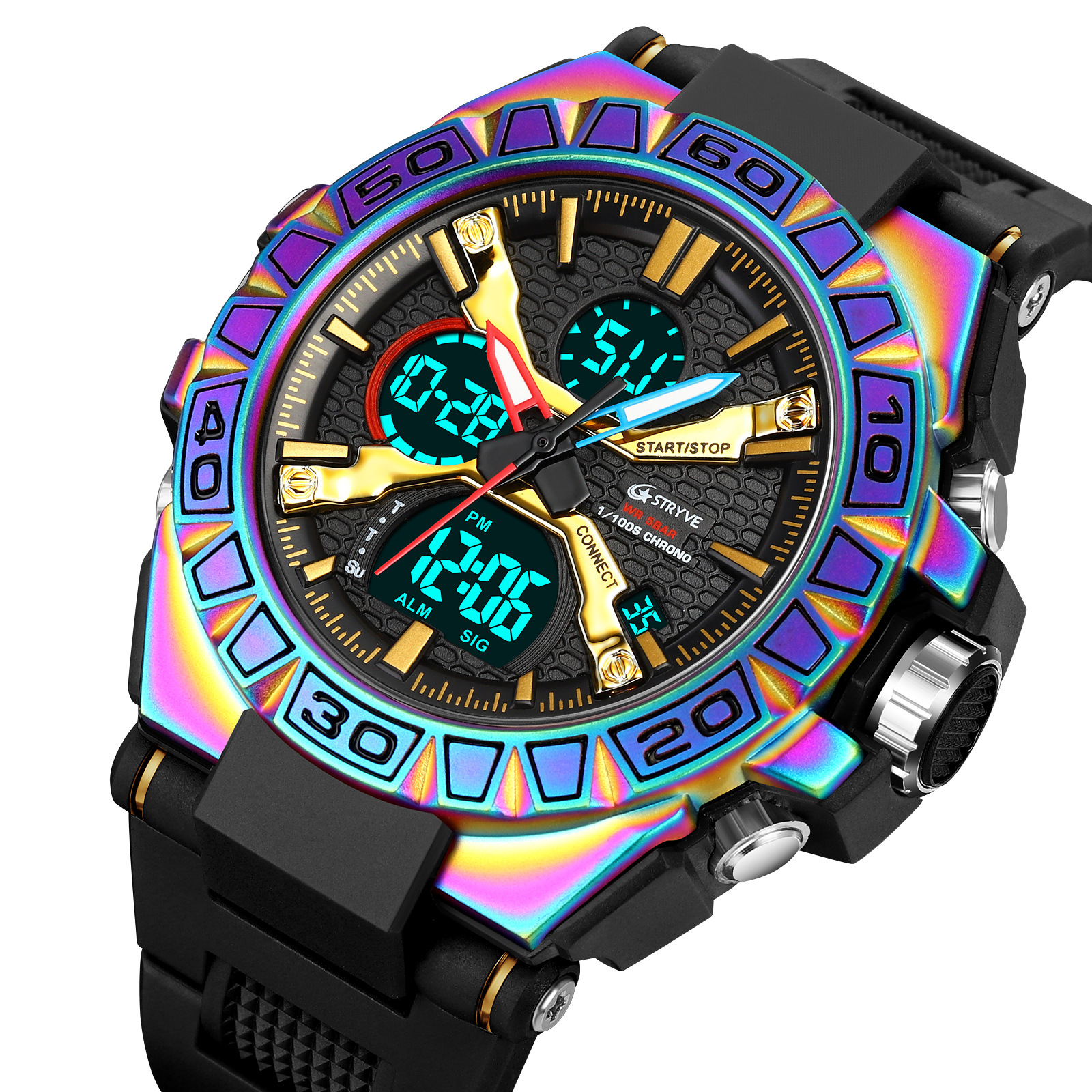 Vibrant Waterproof Luminous Electronic Sports Watch - Multifunctional Student Timepiece - Image 3