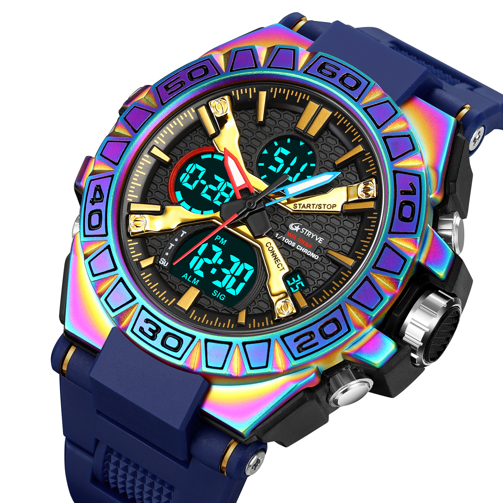 Vibrant Waterproof Luminous Electronic Sports Watch - Multifunctional Student Timepiece - Image 7
