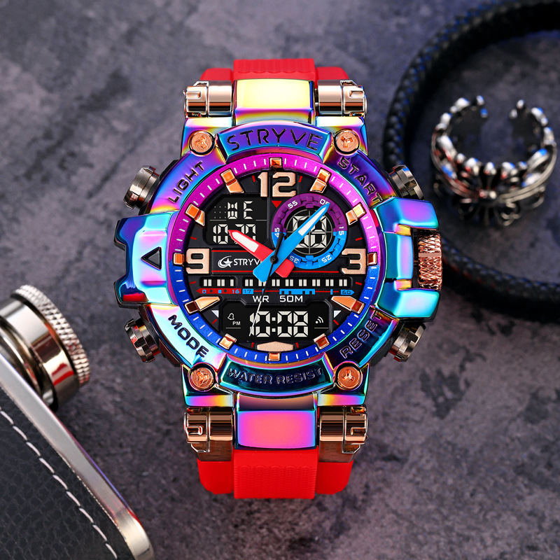 Vibrant Waterproof Luminous Electronic Sports Watch - Multifunctional Student Timepiece - Image 11