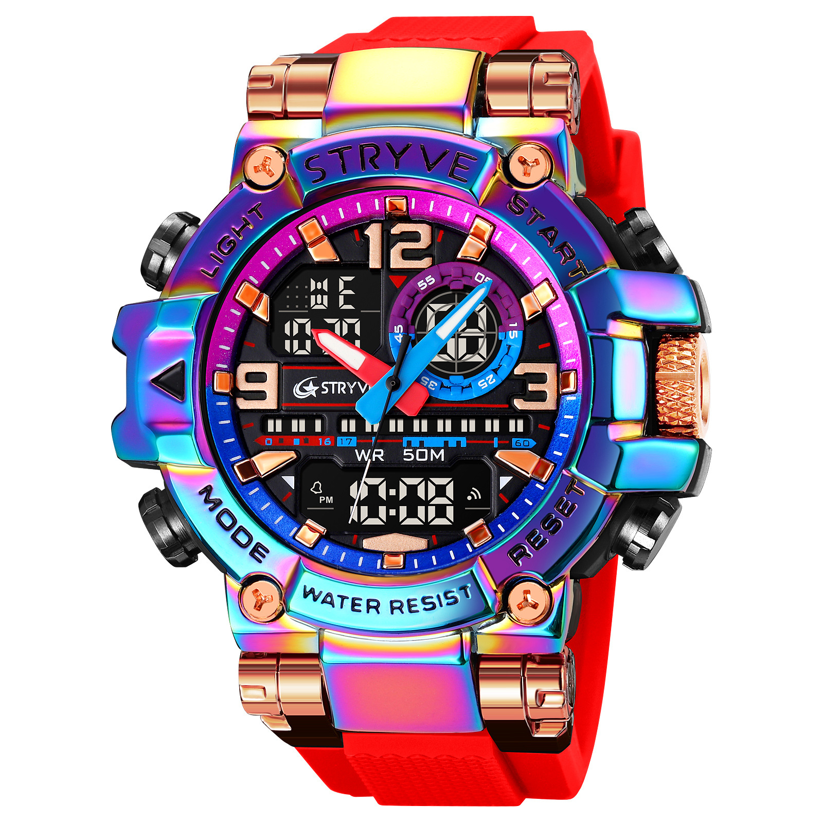 Vibrant Waterproof Luminous Electronic Sports Watch - Multifunctional Student Timepiece - Image 22