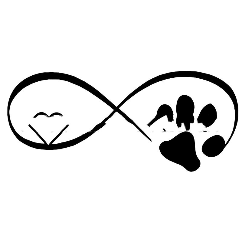 Reflective Love Dog & Cat Paw Stickers for Cars and Motorcycles - Image 2