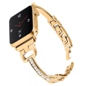 Compatible with Apple, IWatch Smart Watch 12345 D-shaped Metal Diamond Strap - Stylish & Durable Accessory