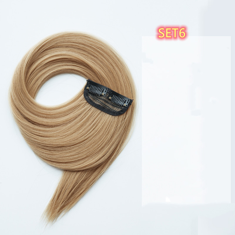 Gradient Color Straight Hair Extension - High Temperature Silk Curly Style - Image 15