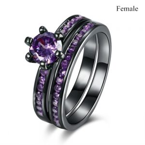 Elegant Lovers Purple Ring - Perfect for Romantic Gifts and Special Occasions