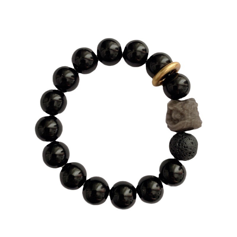 Silver Stone Xingshi Retro Bracelet for Men and Women - Stylish Accessory - Image 5